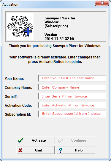 Activate a new subscription